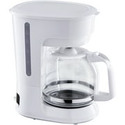 Mainstays 12 Cup Coffee Maker, 1.8  Liter Capacity, White, New Condition, Medium Roast Type