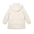 thumbnail image 7 of UPPADA Women Zip Up Long Puffer Coat Winter Warm Hooded Jacket Long Sleeve Parka Full Length Down Coats with Pockets,Retro Puffer Jackets for Women White,M, 7 of 7