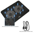 thumbnail image 4 of EeaseCA 1Pc 15.6 Inches Adjustable Heat Dissipation Laptop Stand Notebook Cooling Support with Fan Notebook Computer Cooling Holder (Black), 4 of 7