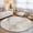 Gold, Slate Gray, variant on Round Rugs 4Ft, Beige Abstract Round Area Rug Washable Indoor Throw Carpet, Modern Gradient Mottled Vintage Stripes Soft Non Slip Circle Rug for Kitchen Nursery Room Home Decor Aesthetic