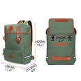 thumbnail image 4 of TOURBON Cycling Canvas Bicycle Pannier Bike Seat Bag Shoulder Backpack Leisure Daily School Bag Green Outdoor Riding Women Men, 4 of 11