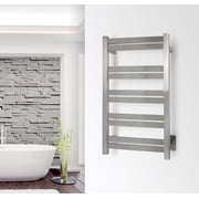 Heated Towel Warmer for Bathroom - Brushed Towel Warmer Rack, Wall-Mounted Heated Towel Rack and Dryer with 10 Stainless Steel Bars, Hardwired Electric Bath Towel Heater 120V, Grande