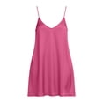 thumbnail image 3 of HAiming Women's Summer Dresses Spaghetti Strap Silk Lightweight Mini Sundress Loose Solid Color V Neck Vacation Outdoors Dresses, 3 of 8