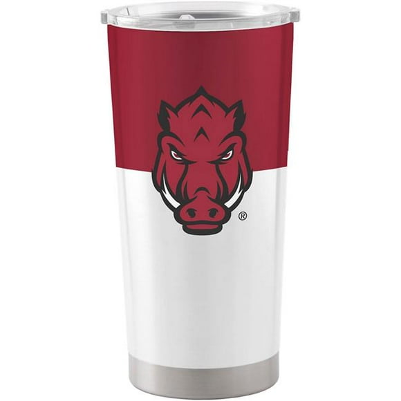 Logo Chair 108-S20T-11 20 oz NCAA Arkansas Razorbacks Colorblock Stainless Tumbler