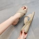 thumbnail image 4 of Amzcrzy Zapatos de mujer,Zapatos de mujer,Zapatillas de mujer, Zapatos de tacón alto para mujer, sandalias de paja y lino, cuñas, zapatillas de vestir informales de lona Sandalias Mujer Zapatillas De, 4 of 5
