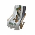 thumbnail image 4 of Skull Smoking Soft Flannel Fleece Throw Blanket, Image of Leprechaun Skeleton Head and Shamrock Leaves on Eye Sockets, Cozy Plush for Indoor and Outdoor Use, 50" x 60", White Multicolor, by Ambesonne, 4 of 6