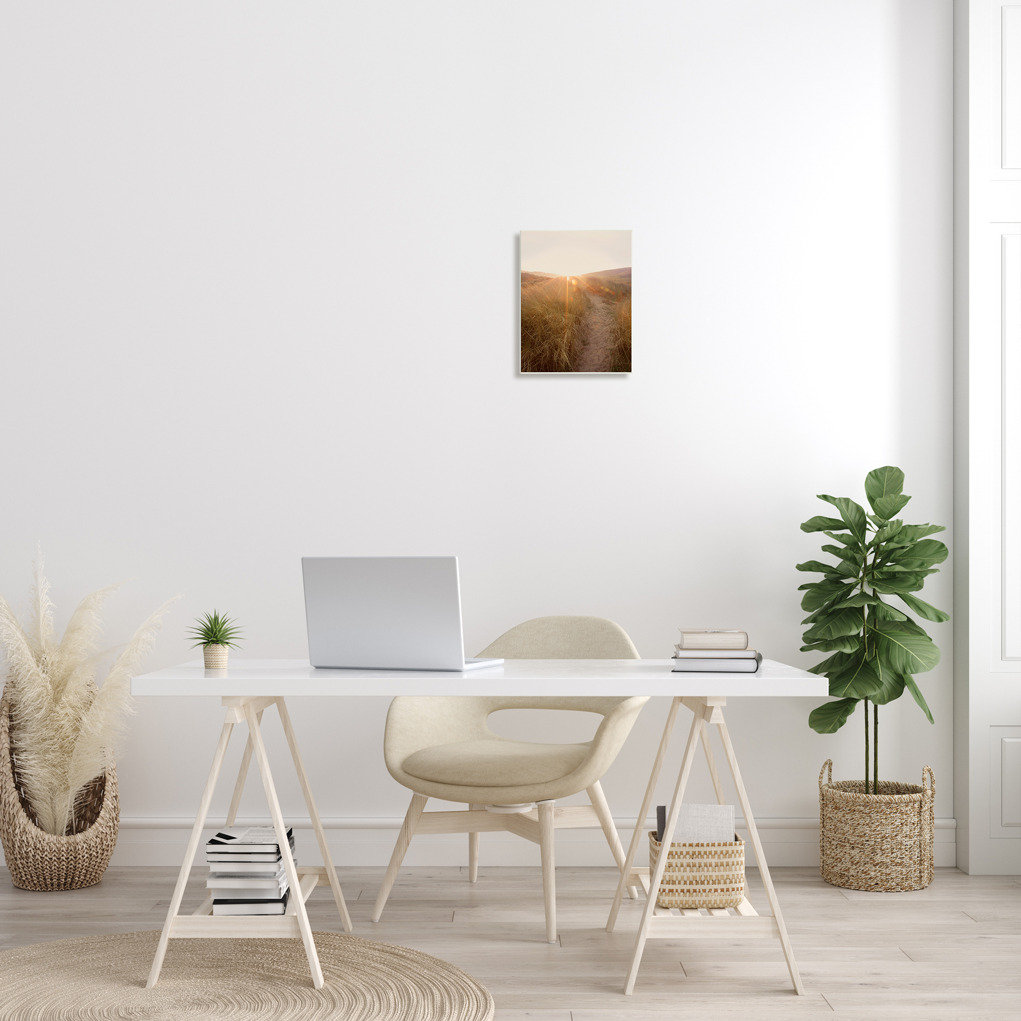 Stupell Indtries Sunrays Through Sun Bleached Sand Dunes Tall Grass,10 x 15,Design by Ian Winstanley