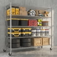 thumbnail image 4 of Legooin 24x60x82 inch Garage Shelving Unit 5-Tier Storage Rack Metal Wire Shelf for Industrial Residential Use 3000 lbs Capacity Load, Silver, 4 of 9