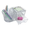 thumbnail image 4 of Pen+Gear Clear 2-Drawer Desktop Organizer with Rotating Pen Cup, 4 of 8