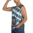 thumbnail image 3 of Bixox Men's Black Head Woman Printed Shirt Sleeveless Fitness Tank Top-3X-Large, 3 of 7