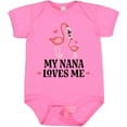 thumbnail image 3 of Inktastic Nana Loves Me Girl Flamingo Girls Baby Bodysuit, 3 of 5