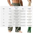 thumbnail image 3 of LMOIPLI Wide Leg Linen Pants for Men Casual Drawstring Waist Flowy Beach Outfits Loose Baggy Palazzo Trousers With Pockets Army Green M, 3 of 5