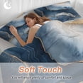 thumbnail image 5 of Navy Blue Marble Bedding 3 Piece Duvet Cover Set Full Size, Modern Ink Painted Artwork Soft Microfiber Comforter Cover with Zipper Closure & Pillowcases, Wrinkle & FadeResistant Quilt Cover, 5 of 9