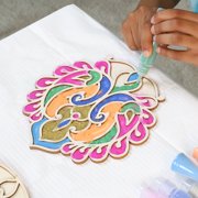 Kulture Khazana: Make Your Own Wooden Rangoli - 2-In-1 Sand & Paint Art Kit - Creative Diwali Activity, Mess-Free Drop Cloths, Kids DIY Sensory Craft