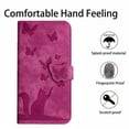 thumbnail image 4 of K-Lion for iPhone 15 Wallet Case, Luxury PU Leather Magnetic Clasp Card Holder Cash Slot Flip Case Butterfly Cat Pattern Shockproof Phone Cover for iPhone 15 ,Rose, 4 of 7