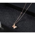 thumbnail image 4 of Pulsera KATEA de latón chapado en oro de 18 quilates con tres capas, mariposa, cruz, llave, ojo malvado, mano de Hamsa, para mujer, niña, fe, esperanza, amor, oro rosa, circonita, Lin, 4 of 5