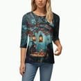 thumbnail image 4 of Towmus Womens Fall Shirts T-Shirts Thanksgiving Graphic Tee Tops Under $10, 4 of 6