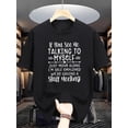 thumbnail image 1 of [Breathable Graphic Tee] Breathable Cotton Graphic Tee - Men's 'If You See Me Talking to Myself' Casual Summer T-Shirt - Machine Washable, Casual Sporty Tee, Comfy Tee, 1 of 6