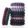 thumbnail image 1 of Set de Corbatas de Cabello en Espiral-10 Piezas Elásticos de bobina mediana para cabello grueso, Corbatas de plástico multicolor sin pliegues para cables telefónicos para mujeres y niñas (color mate), 1 of 5