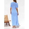 thumbnail image 2 of Vestido PRETTYGARDEN Maxi de Verano 2025 Azul Hueco 2XL, 2 of 6