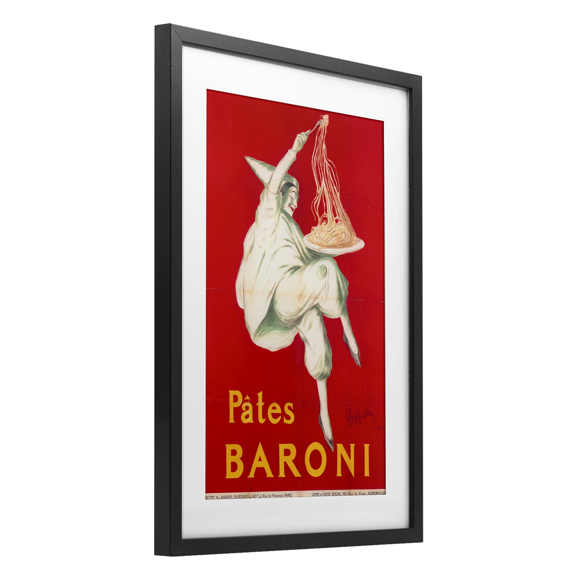 Stupell Industries Pates Baroni Advertisement Black Framed Print Under Glass, design by Vintage Hustle