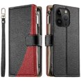 thumbnail image 1 of Funda cartera GANGXUN para iPhone 14 Pro , cuero PU con tarjetero, cremallera, correa de mano, soporte y protección 679°, 1 of 6