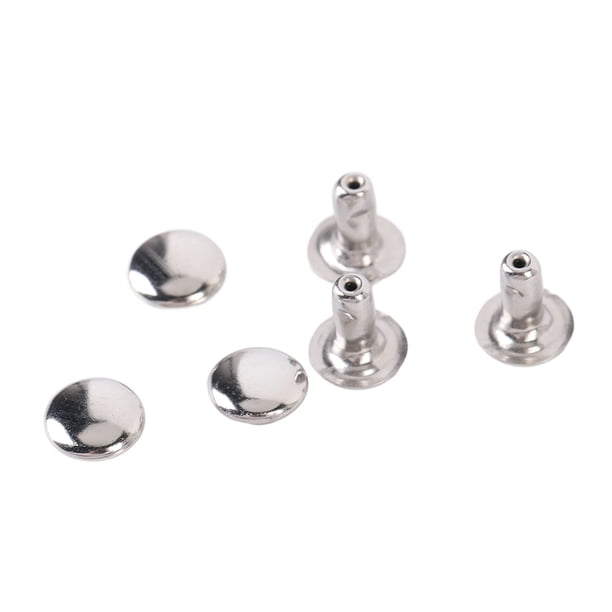 Remaches De Tapa Simple, 500 Juegos Kit De Remaches Redondos De 7x6 Mm Fácil Instalación Uso Versátil Para Manualidades De Cuero