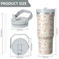thumbnail image 4 of Christmas 30oz Handheld Travel Tumbler with Handle – Double Wall Stainless Steel Insulated Cup, Flip Straw Lid, Leak-Proof & BPA-Free for Hot and Cold Drinks – Durable Coffee & Juice Mug Black, 4 of 7