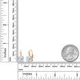 thumbnail image 3 of Gem Stone King 18K Rose Gold Plated Silver Dangle Earrings Set With Cushion White Zirconia, 3 of 4