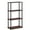 Cherry-Black, variant on Pemberly Row Turn-N-Tube Engineered Wood 4-Tier Shelf Display Rack in Sonoma Oak