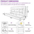 thumbnail image 4 of YLLN Porch Swing Cushions With Backrest, 4" Thicken Waterproof Outdoor Bench Cushion, Patio Swing Cushion Replacement, For Outdoor Indoor Garden Furniture, Only Cushion（40" x 63",Black）, 4 of 9
