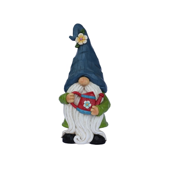 Gardener Gnome Statue Holding Watering Can