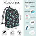 thumbnail image 5 of Alien and Star Black Pattern Backpack for School, Cute School Bag with Adjustable Shoulder Straps and Padded Back, 15.7"x11.8"x5.5", 5 of 5