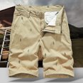 thumbnail image 4 of Pantalones Cortos de Carga de Verano de Color Sólido Casual, Pantalones Atléticos de Cintura Elástica para la Playa, Descansar Y Actividades Al Aire Libre, 4 of 6