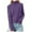 64#Purple, variant on Women's Turtleneck Sweater Long Sleeve Shirts Fall Trendy Tops Slim Fitted Ribbed Knit Basic Casual Sweater Black L