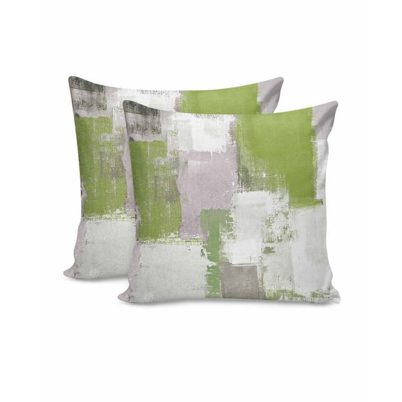 Throw Pillow Covers 20x20 Inch Set of 2 Sage Green Gray Block Decorative Pillow Covers Abstract Art Cushion Cover Pillowcase for Sofa Couch Bed Home Decor
