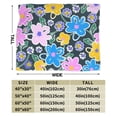 thumbnail image 4 of XMXY Fleece Throw Blanket for Couch, Hand Painted Colored Flowers Lightweight Plush Fuzzy Cozy Soft Bed Blankets and Throws for Sofa, 80"x60" inches, 4 of 8