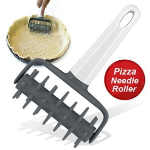 Stainless Steel Pastry Docker Roller Lattice Cutter Needle Pin Punch Pizza  Dough Cutter with Wooden Handle Puncher Docking Tool