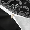 thumbnail image 4 of jejeloiu Sleek Paisley Duvet Cover Queen For Men Women,Monogram Initial U Queen Bedding,Black Silver,Black Reversible,3pcs,1 Duvet Cover and 2 Pillowcases, 4 of 6