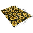 thumbnail image 4 of Black Yellow Sunflower Pattern Blanket,Comfortable Soft Lamb Wool Throw Blanket,All Season,Warm Lightweight Blankets for Sofa Bed Couch Living Room Chair,40"x50", 4 of 4