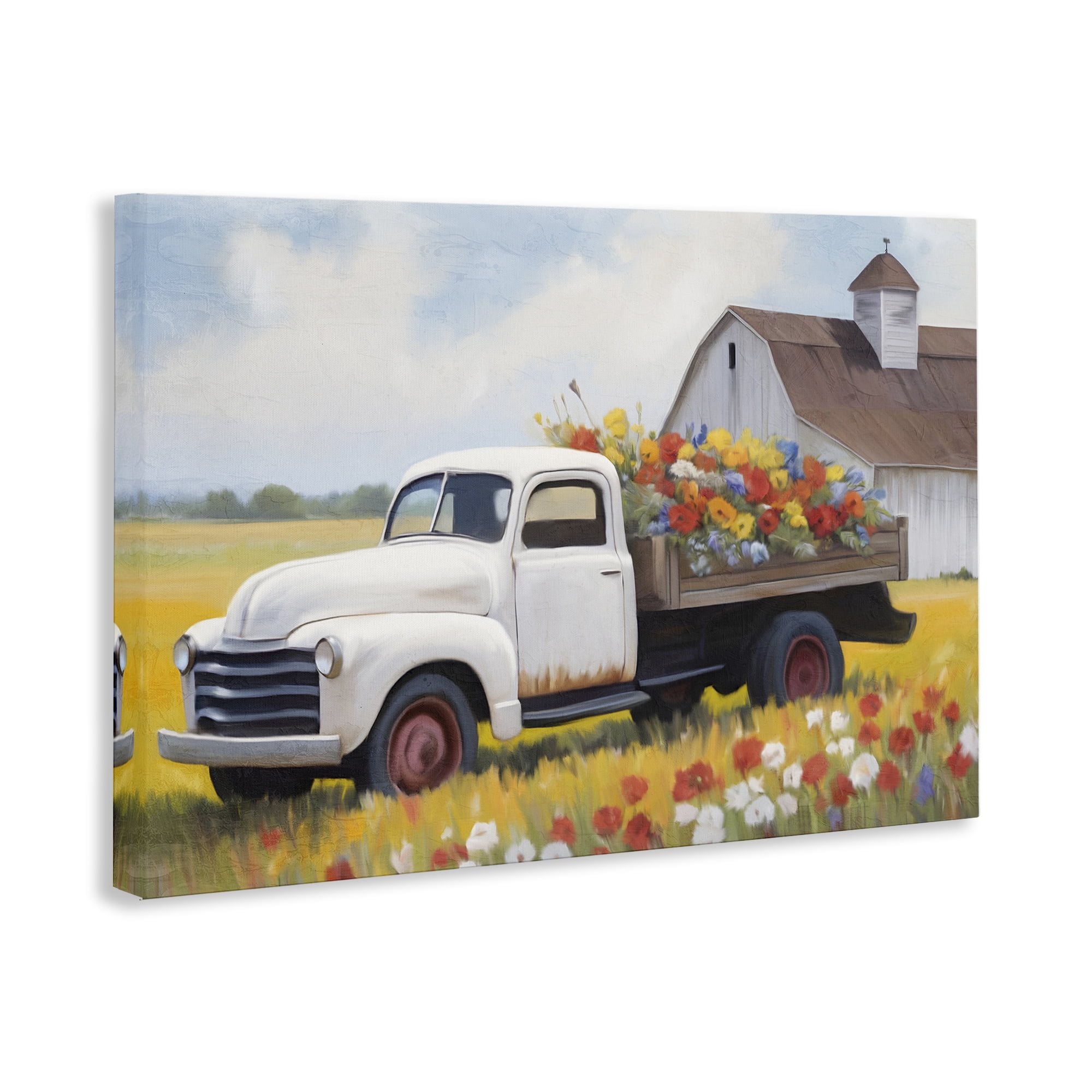 Stupell Industries Floral Truck Delivery Plants & Flowers Painting Wrapped Canvas Art Print Wall Art, 30 x 20