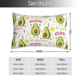 thumbnail image 2 of Yiaed Avocado Work Out Print Brushed Microfiber Envelope Pillowcases, Standard,Envelope Closure Pillow Cases(No pillow core)-14"x20", 2 of 6