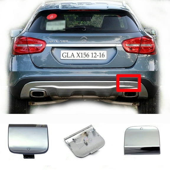 Trimla Rear Tow Cover Fit 12-16 Mercedes Benz GLA X156 for GLA180 GLA200 GLA220 GLA250 GLA45 2012 2013 2014 2015 2016 bumper towing Hook Eye Cap A1568853522