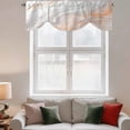 thumbnail image 3 of Tie Up Valances for Windows, Orange Gray White Adjustable Valance Curtains Window Treatment for Living Room/Bedroom, Modern Farmhouse Abstract Marble Rod Pocket Kitchen Curtains & Drapes 60x18 Inch, 3 of 9