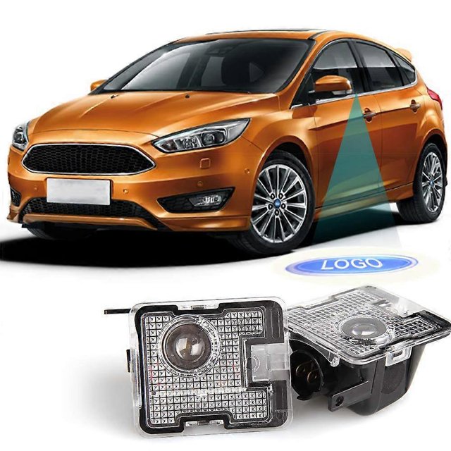 QUANBU 2Pcs Car Side Led Lighting Sign Projection Lamp Rearview Mirror Lighting Welcome Light For Fox Focus Rs St