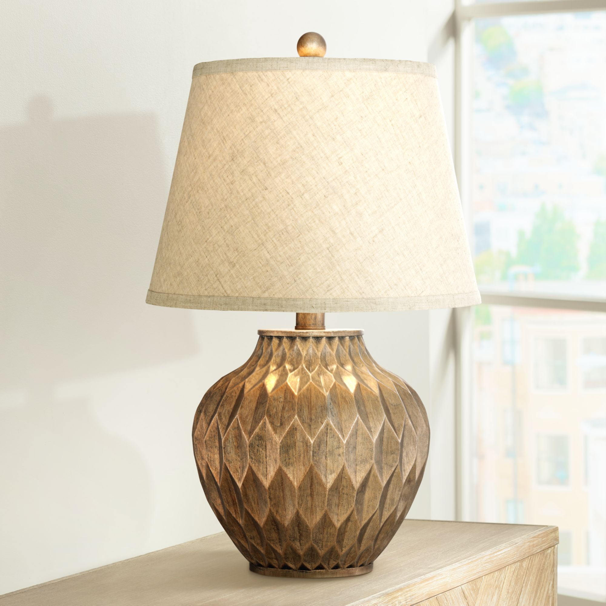 360 Lighting Modern Accent Table Lamp, Modern Bronze Table Lamps