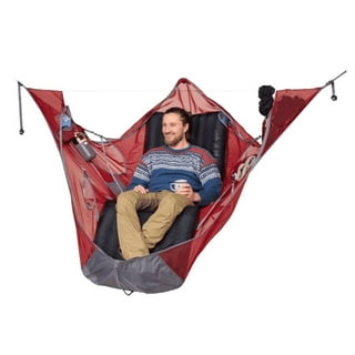 Hamac de randonnée de camping en nylon de parachute avec sangle - Kaki