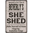 thumbnail image 1 of BEVERLY'S She Shed Sign Lady Cave Sign Gift 16 x 24 Matte Finish Metal 116240082076, 1 of 1