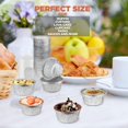 thumbnail image 2 of Fit Meal Prep 100 Pack 4 oz Disposable Foil Ramekins with Lids, Mini Aluminum Foil Baking Cups, Freezer & Oven Safe Creme Brulee Ramekin Disposable, Aluminum Cupcake Liners for Pudding Muffin Dessert, 2 of 7