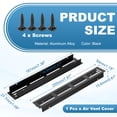 thumbnail image 2 of Uxcell Door Air Vent Cover, Aluminum Louvered Ventilation Grille Rectangle Toe Kick Vent with Mounting Screws for Shoe Cabinet Wardrobe Black 8 x 1.2 Inch, 2 of 7